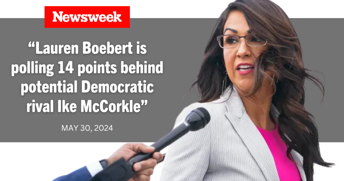 Lauren Boebert Trails Democrat Ike McCorkle by 7 Points in Poll